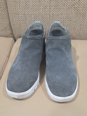 Ryka Green Gray Slip-On Suede Casual Sneakers